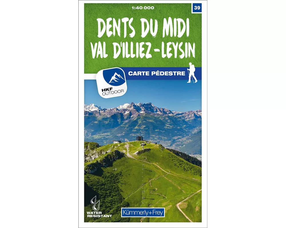 Kümmerly+Frey Wanderkarte 39 Dents du Midi, Val d'Illiez, Leysin 1:40.000
