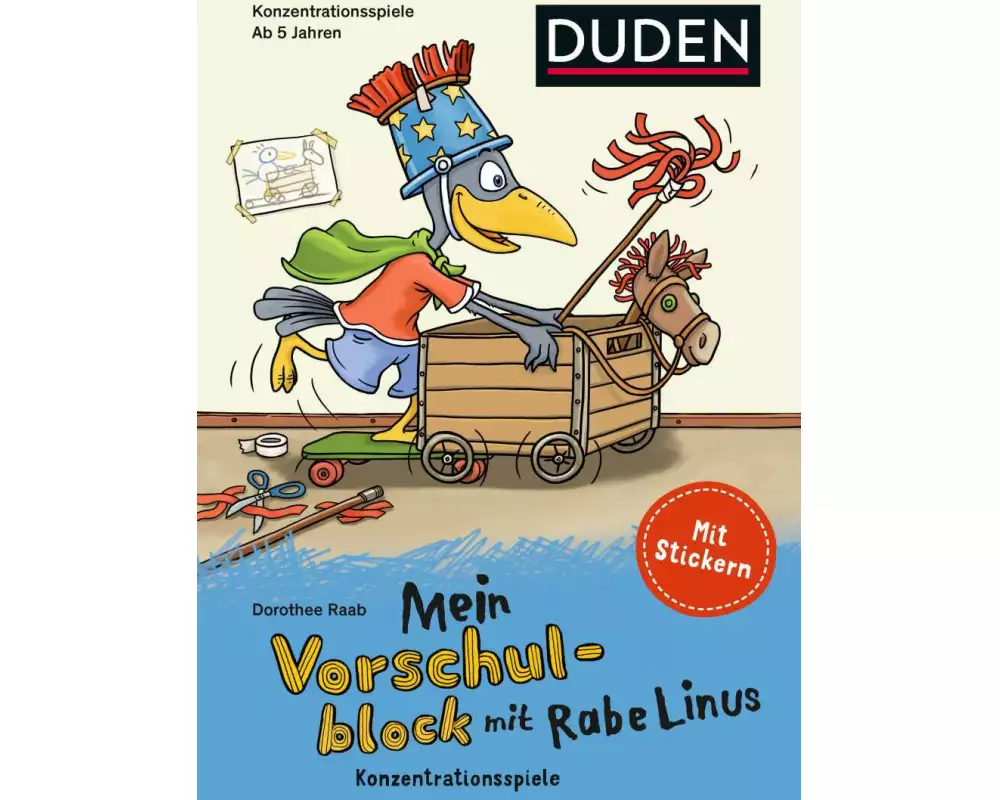 Mein Vorschulblock mit Rabe Linus -Konzentrationsspiele