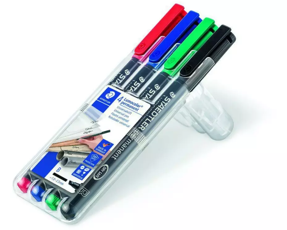 Staedtler Folienstift Lumocolor 314 B 4er-Set, permanent