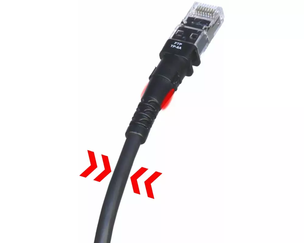 Patchsee Patchkabel ThinPATCH Cat 6A, U/FTP, 0.9 m, Schwarz 10 Stück