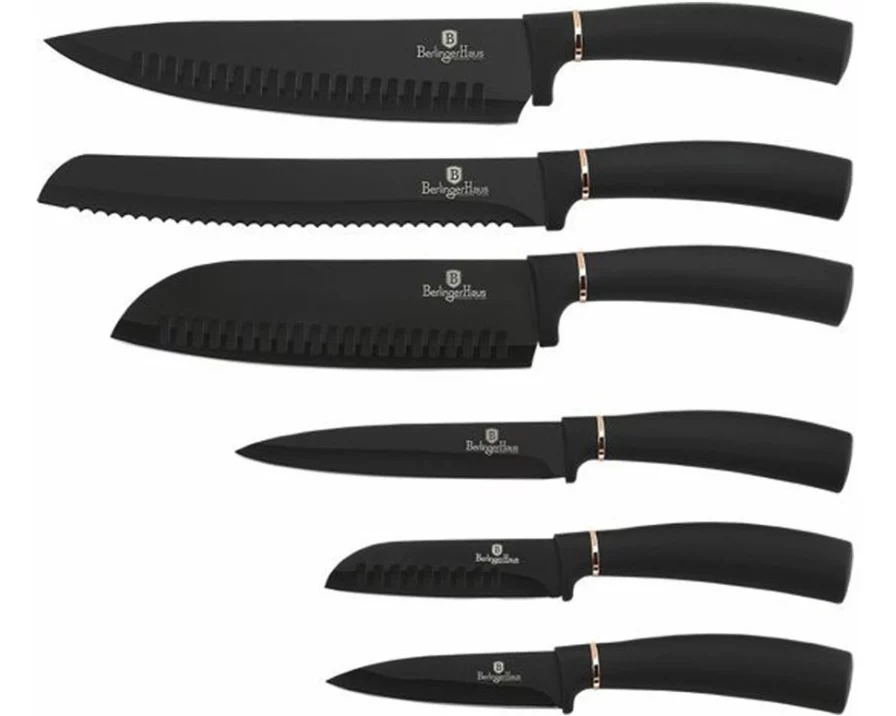 Berlinger Haus 6-teiliges Messerset Black Rose Collection