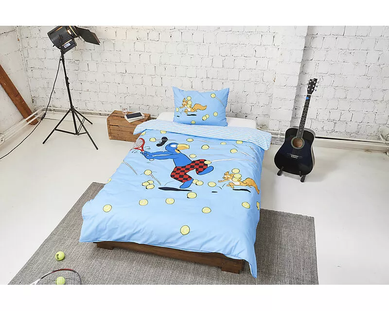 Globi Bettwäsche Tennis blau
