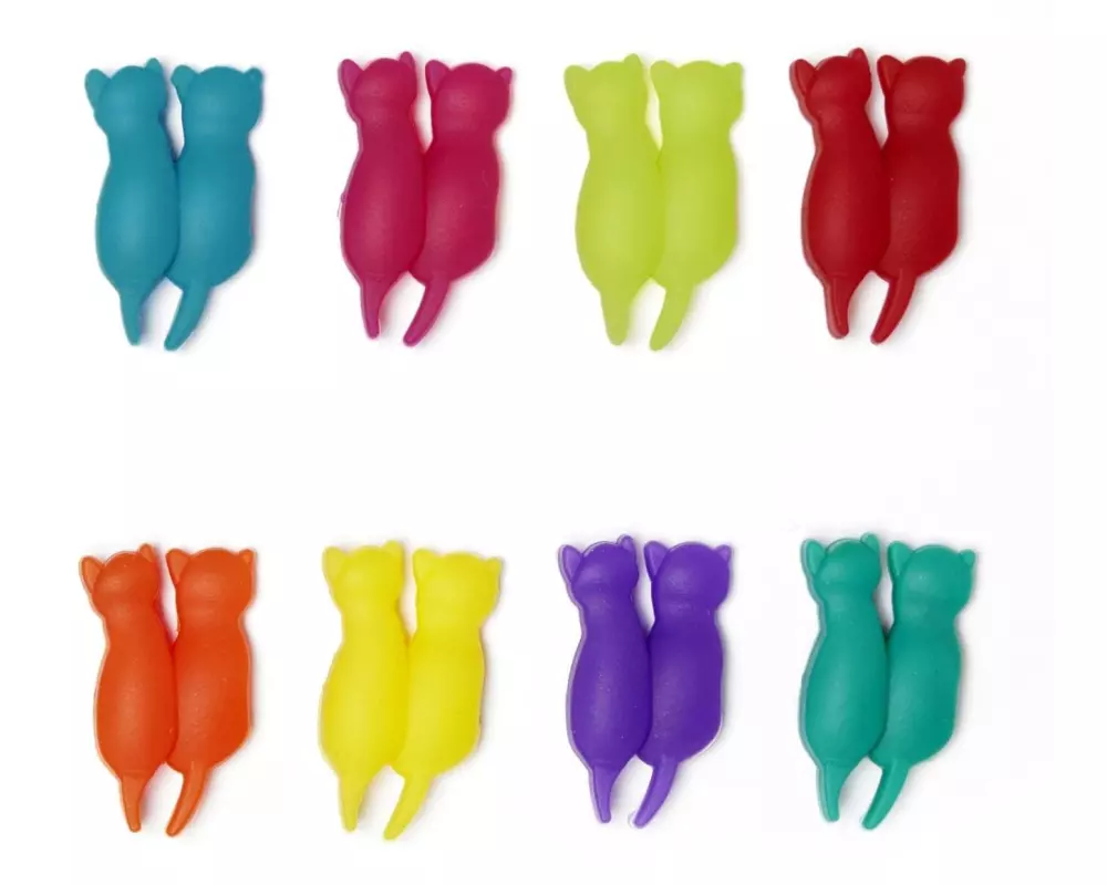 Kikkerland Glasmarkierer Katzen Mehrfarbig