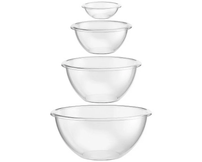 Bodum Salatschüssel Set Bistro 4-teilig Transparent, 10 l