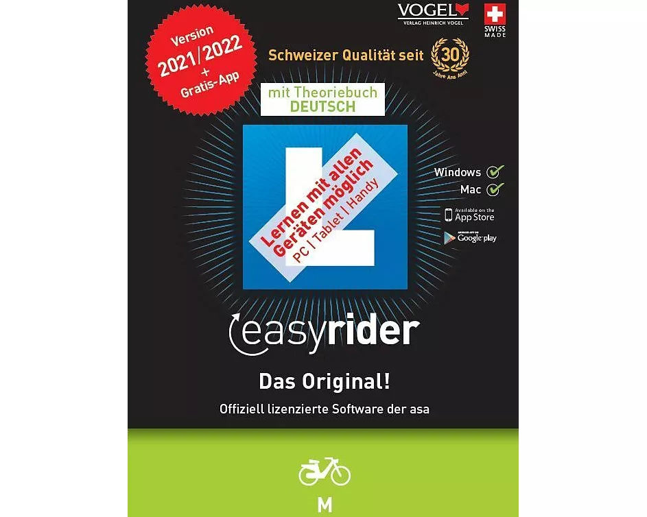 easyrider. Version 2021. Software mit Theoriebuch DEUTSCH