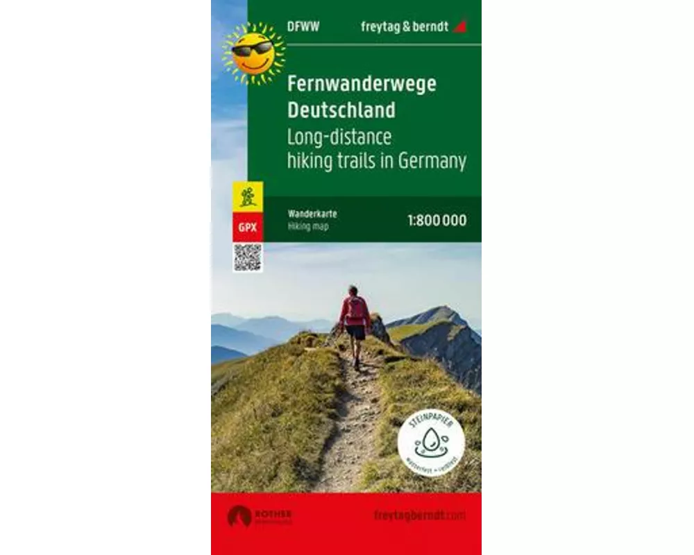 freytag & berndt Wanderkarte DFWW Fernwanderwege Deutschland 1:800.000
