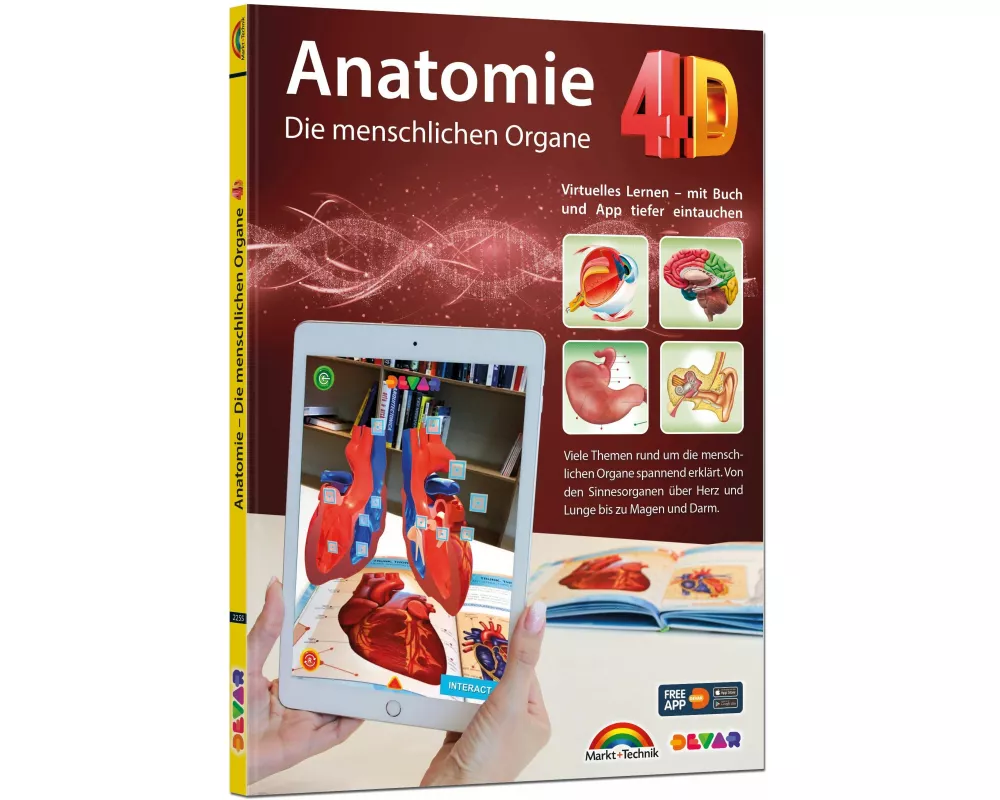 Anatomie 4D - die menschlichen Organe mit APP zum virtuellen Rundgang