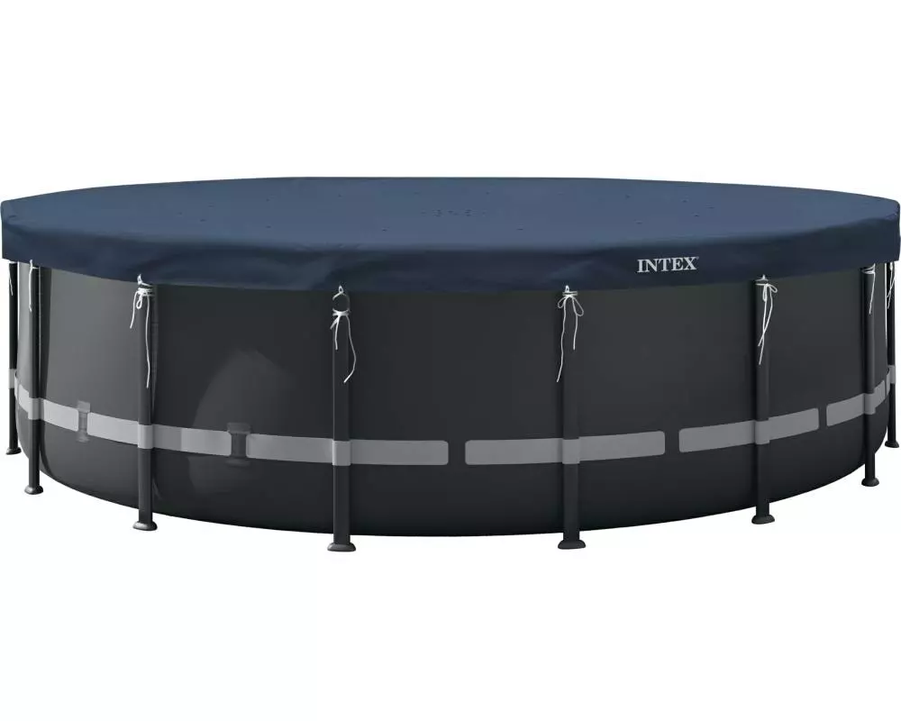 Intex Pool-Abdeckplane Allwetter-Deluxe 5.4 m x 20 cm, Dunkelblau