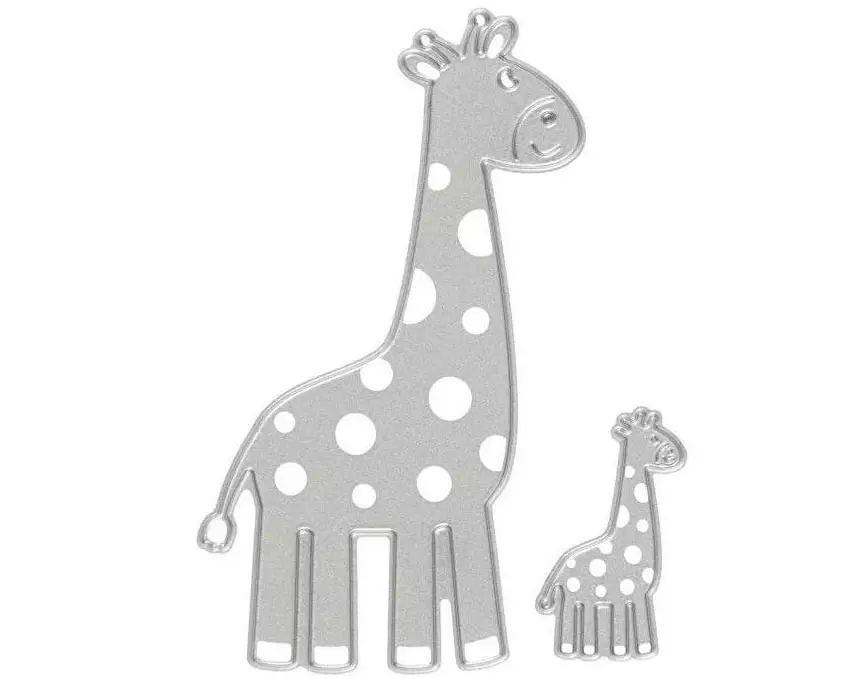 Creativ Company Stanzschablone 5.4 x 9.2 + 2.1 x 3.5 cm, Giraffe
