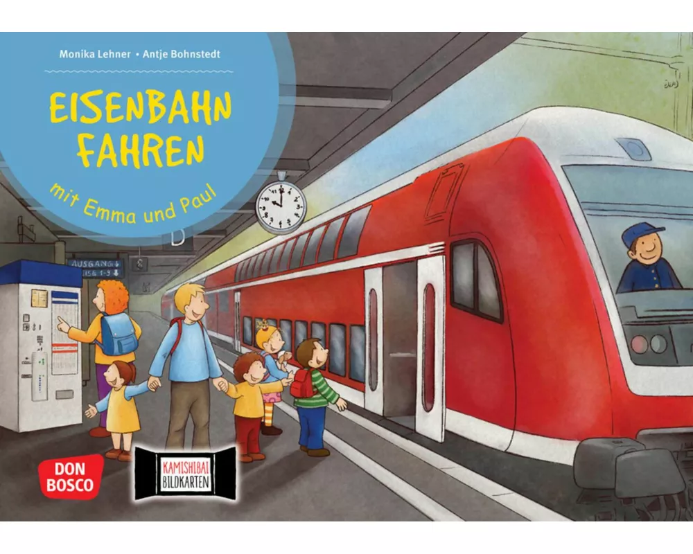 Eisenbahn fahren mit Emma und Paul. Kamishibai Bildkartenset
