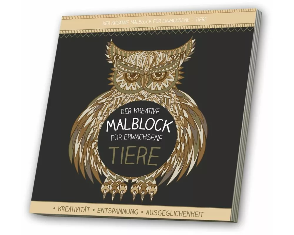 Malblock für Erwachsene mit CD: Tiere 2