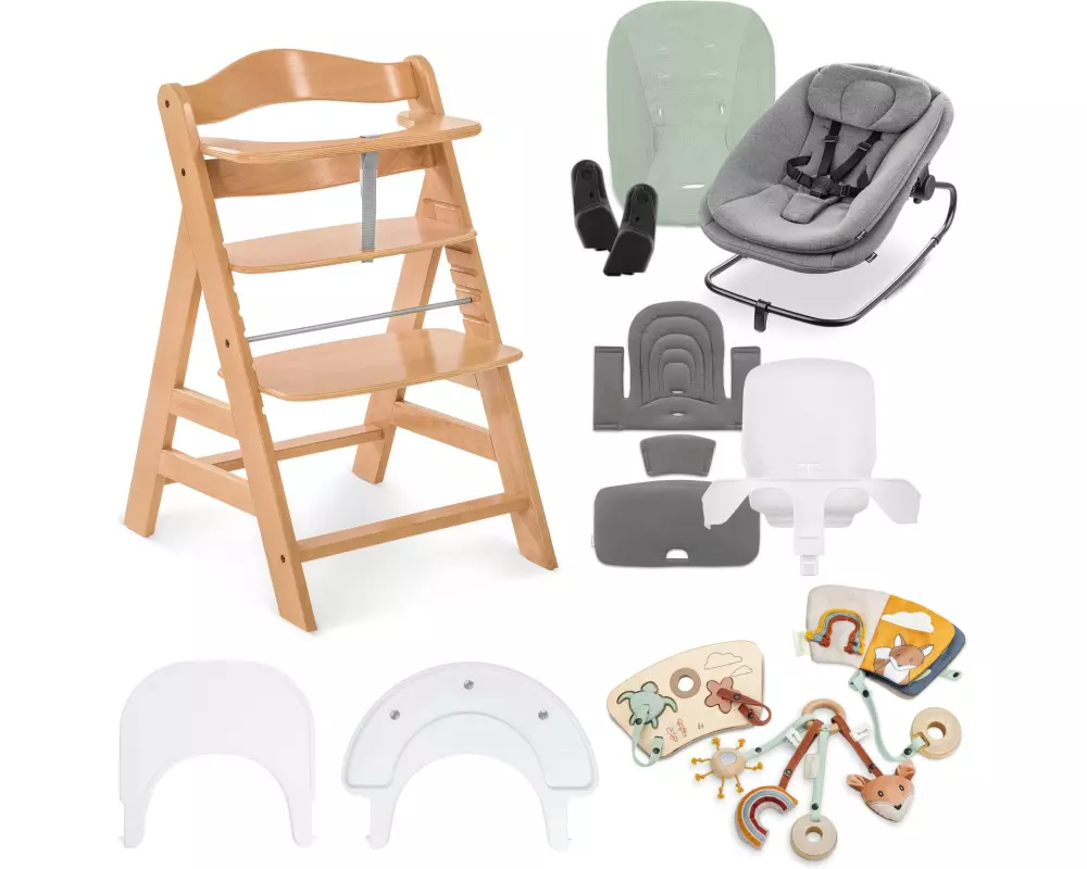 Hauck Hochstuhl Alpha Start N Grow Set Grau
