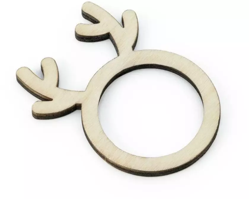Partydeco Serviettenring Rentier Holz, 6 Stk.