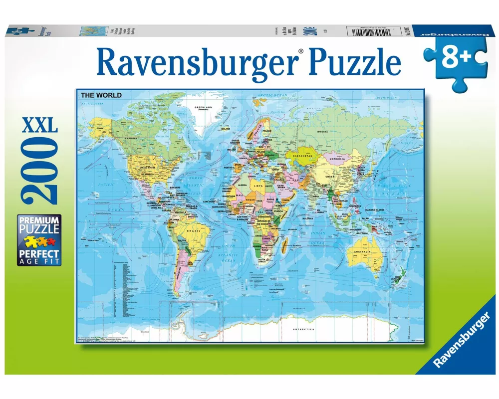 Kinderpuzzle 200 XXL Teile - Die Welt