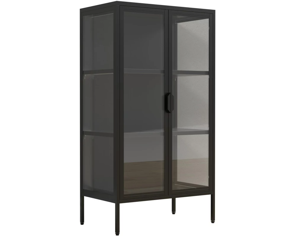 VCM Vitrine Floka M 60 x 110 cm, Schwarz
