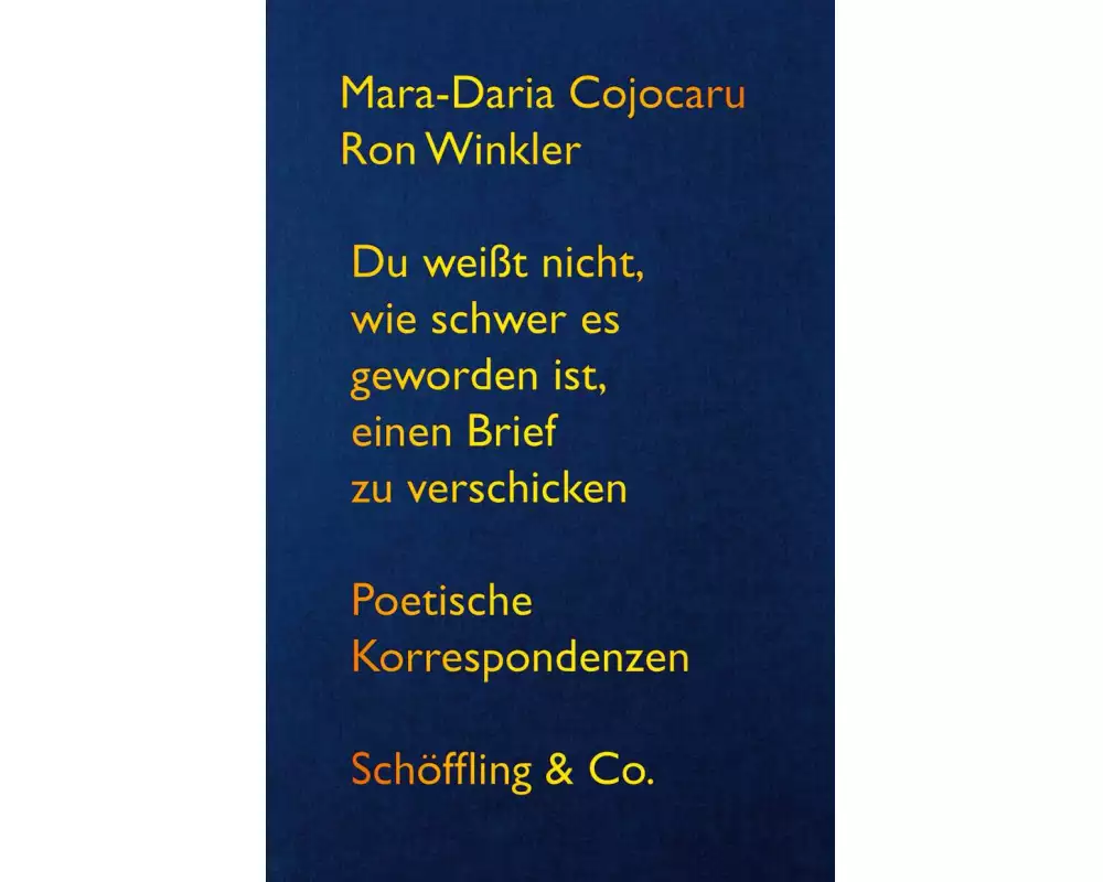 Du weißt nicht, wie schwer es geworden ist, einen Brief zu verschicken