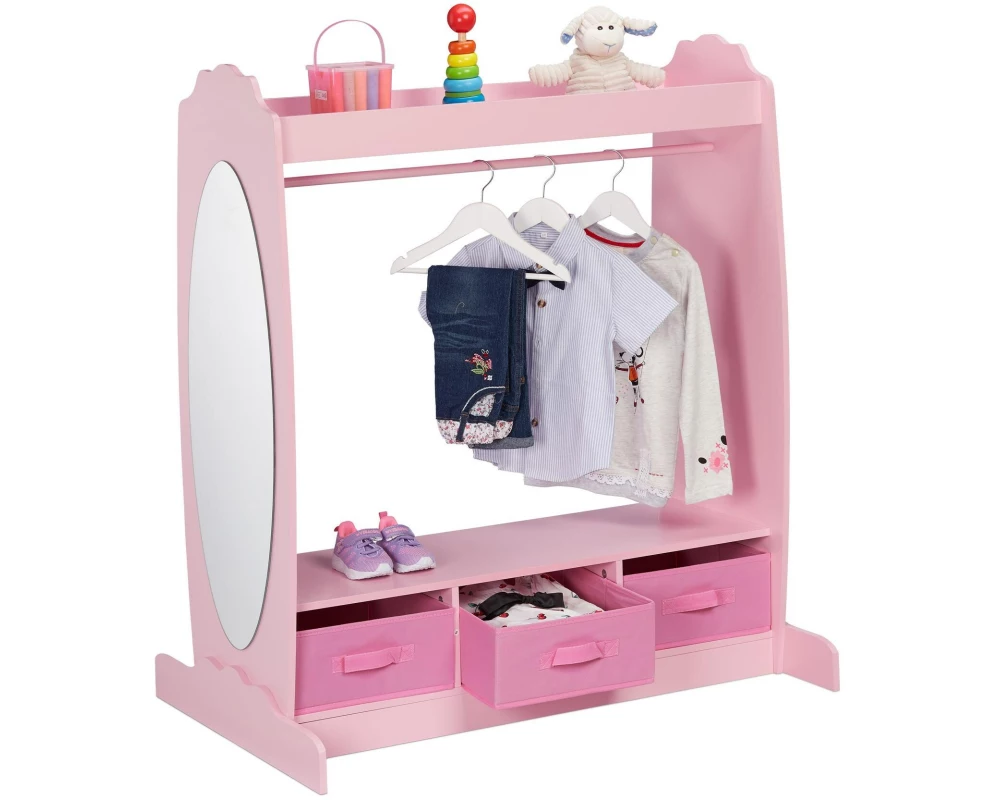 relaxdays Kinder-Garderobe x , Rosa