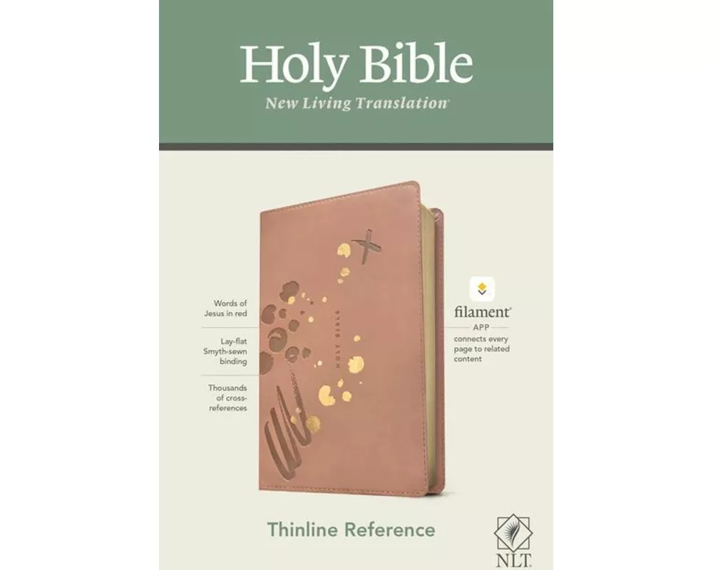 NLT Thinline Reference Bible, Filament Enabled Edition (Red Letter, Leatherlike, Pink)