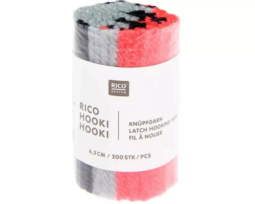 Rico Design Rico Hooki Hooki Knüpfgarn, marmoriert Eisblau
