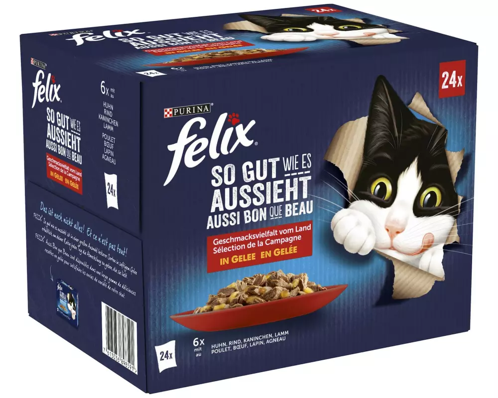 Felix Nassfutter AGAIL Fleisch Auswahl, 24 x 85 g
