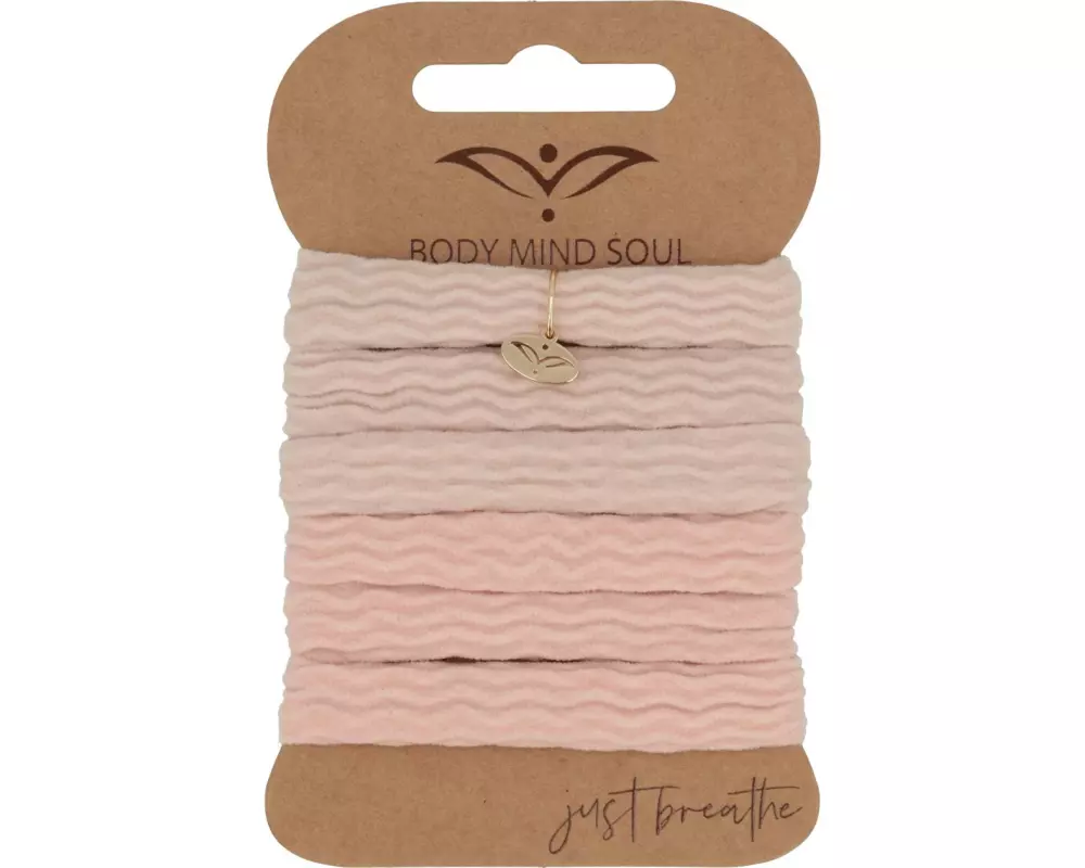 Body Mind Soul Haargummi Yoga soft, rosa