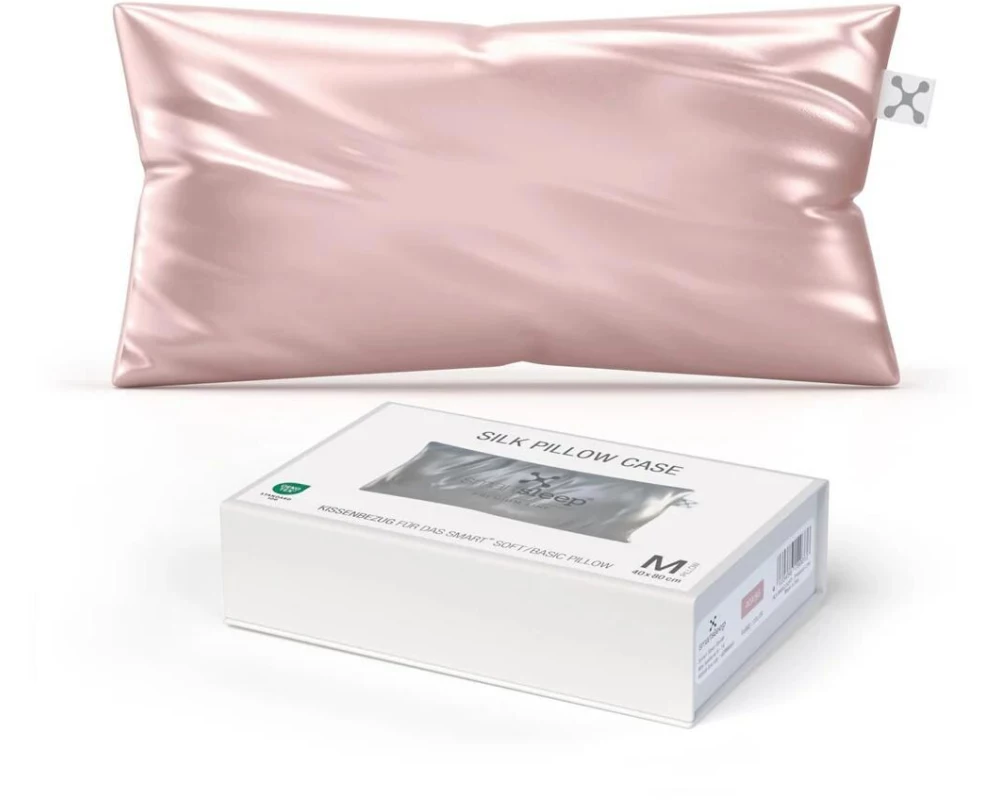 Smartsleep Kopfkissenbezug Seide 40 x 80 cm, Rosa