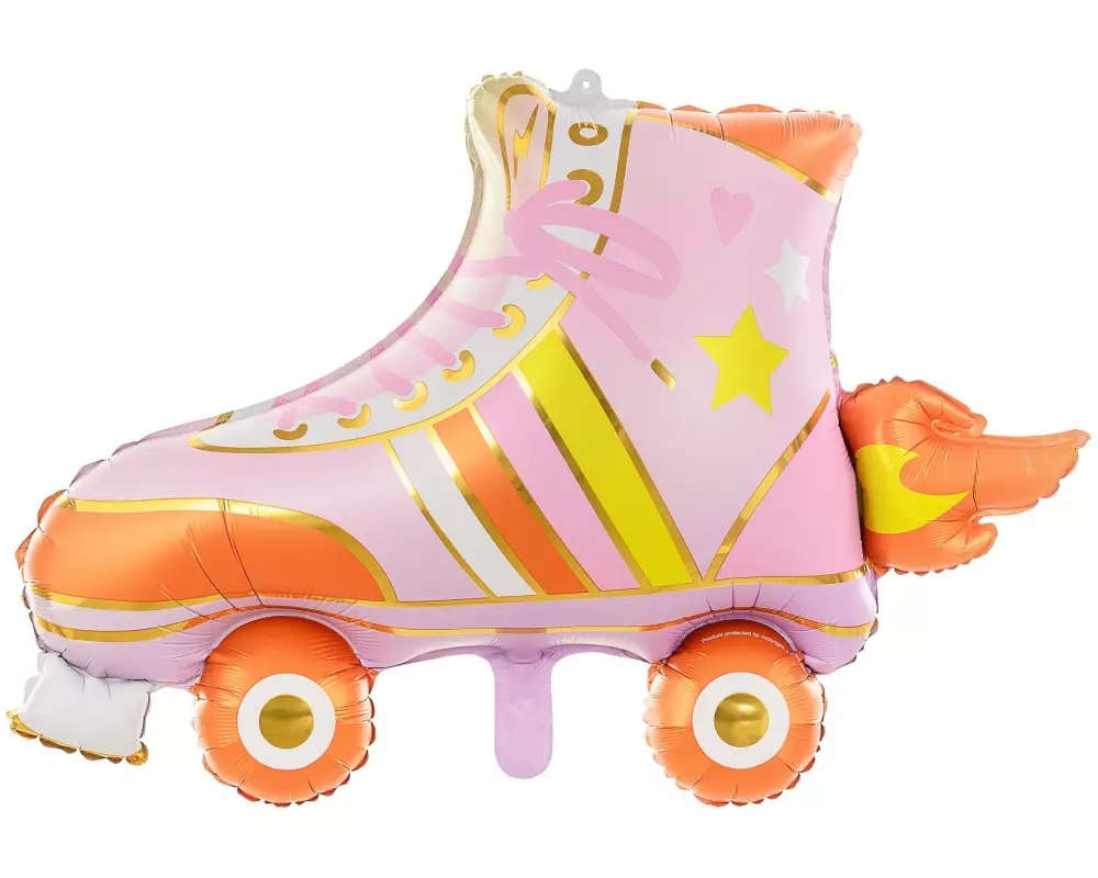 Partydeco Folienballon Rollschuh 74 x 51 cm, Mehrfarbig