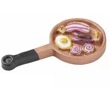 HobbyFun Mini-Lebensmittel Bratpfanne 6 x 3 x 0.4 cm