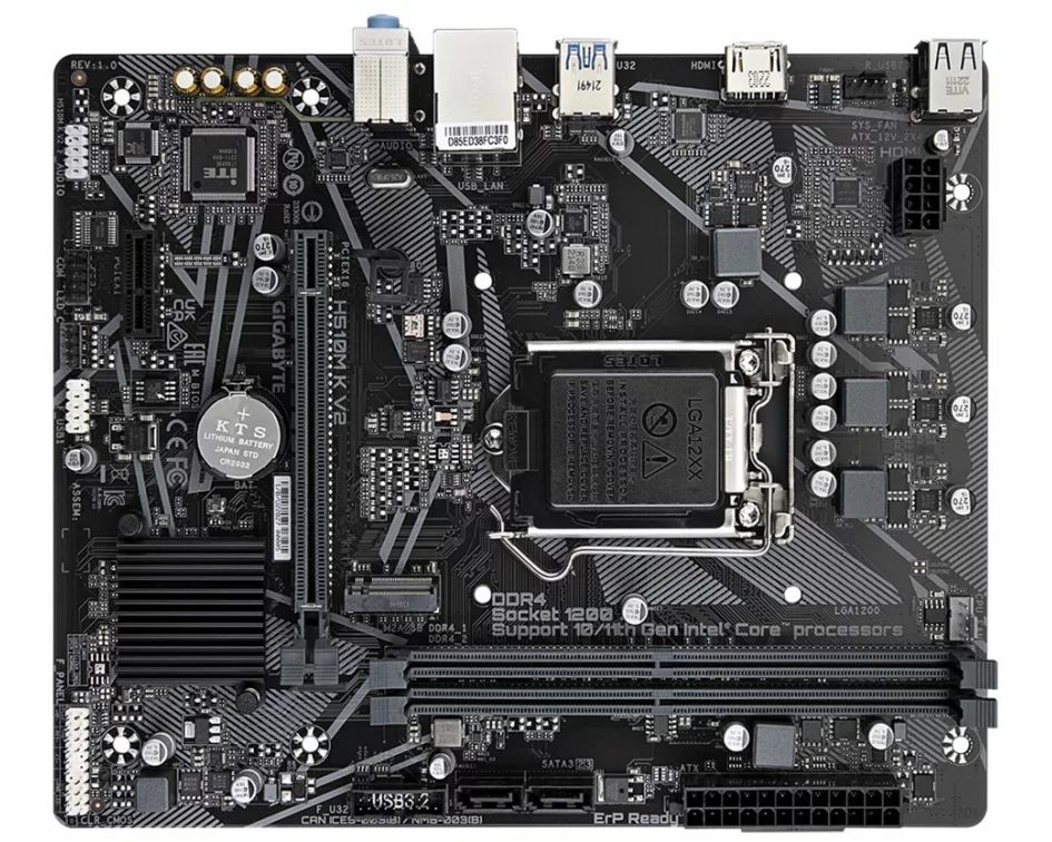Gigabyte H510M K V2 LGA1200 mATX MB 2xDDR4 4xSATA 1xM.2