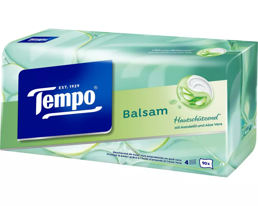 Tempo Taschentücherbox Balsam 4-lagig weiss