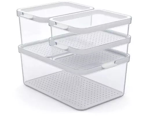 Rotho Kühlschrankorganizer Caume 4-teilig