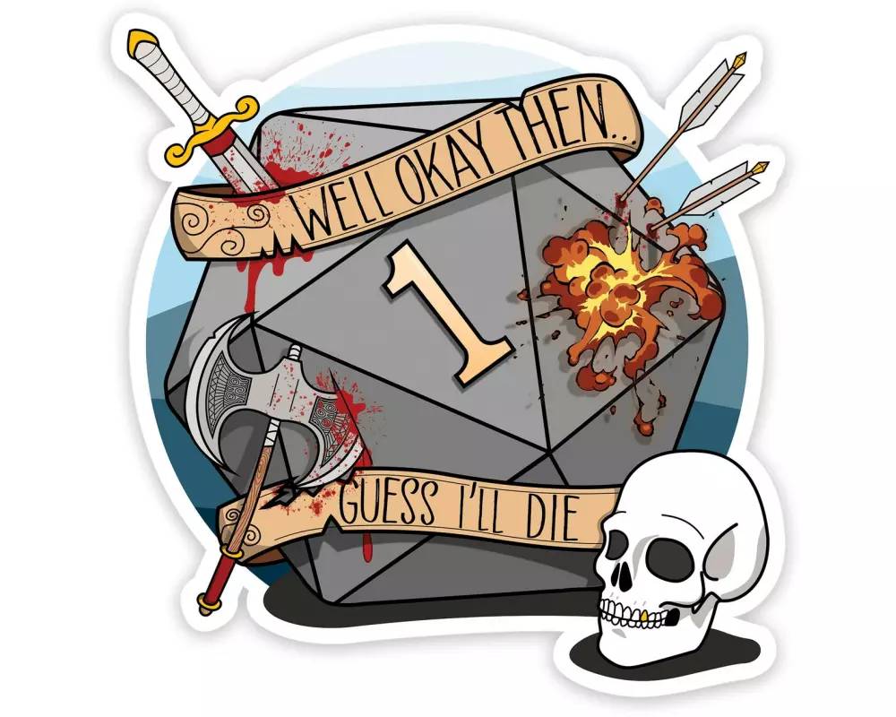 Glass Staff Guess I'll Die Sticker Mehrfarbig