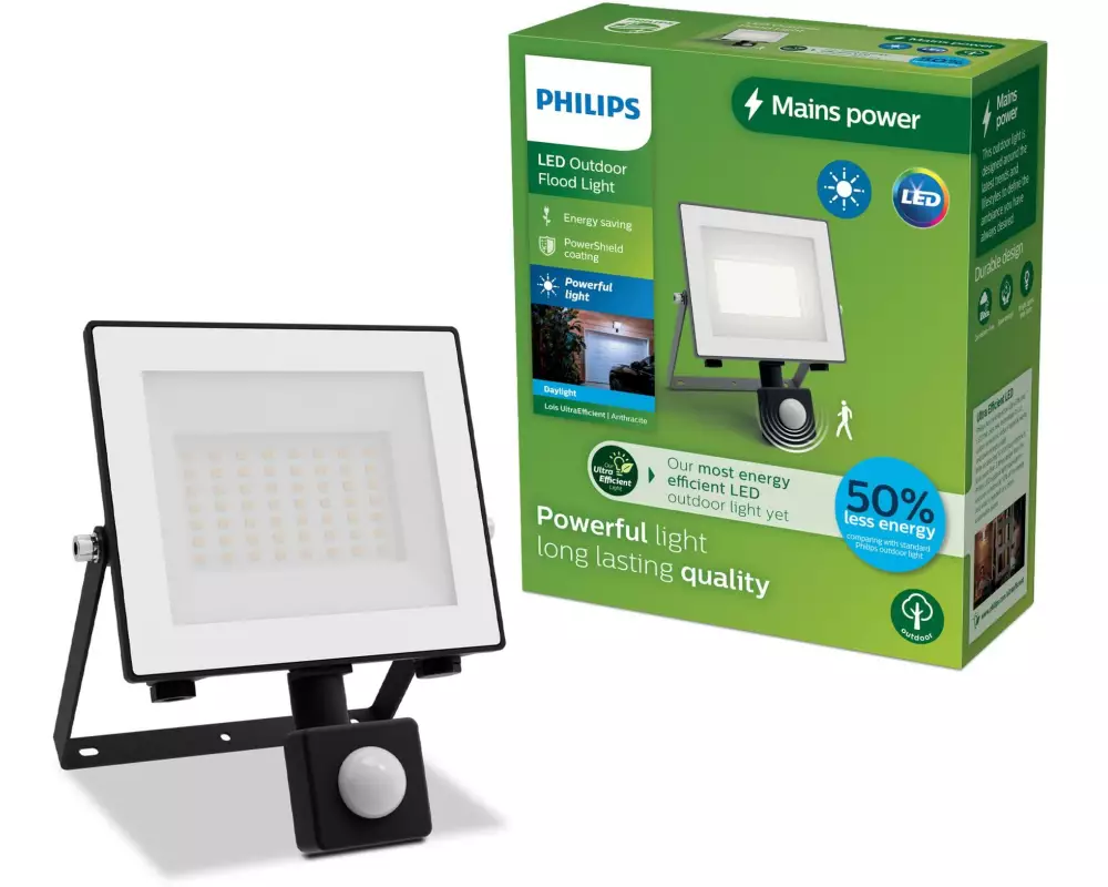 Philips Lois Flutlicht UE 14W 5000K IR IP65 anthrazit 14 W