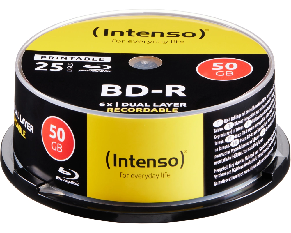 INTENSO Blue-ray 50 GB, 6x, Print. 5101124 Cake Box 25 Discs
