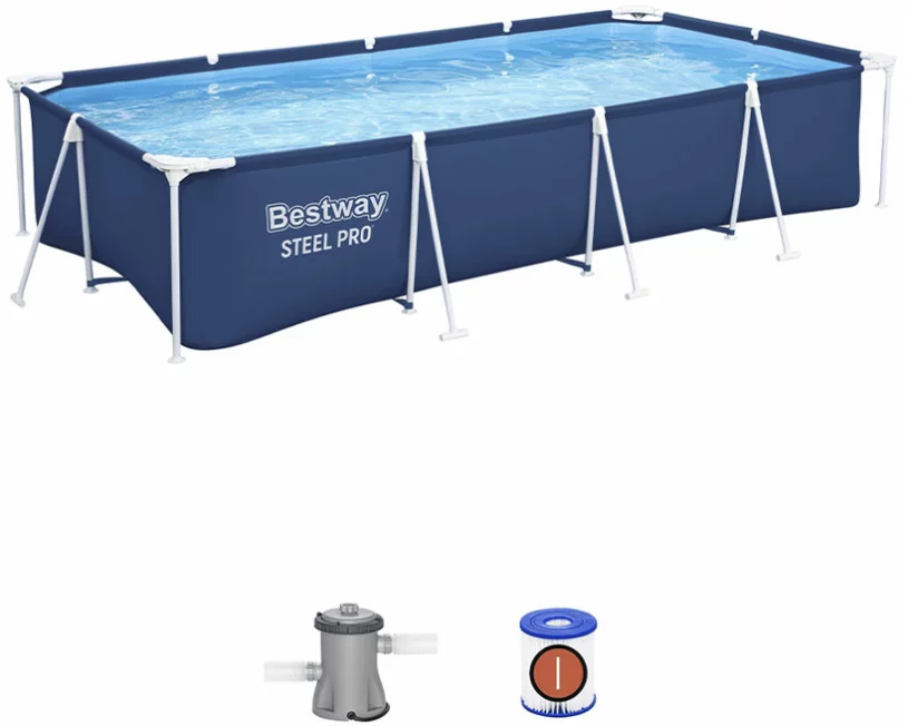Bestway Steel Pro Frame Pool Set 400x211x81cm ink. Filterpumpe