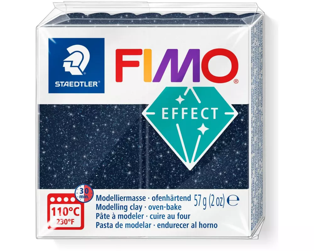 Fimo Modelliermasse Fimo effect 57g Galaxy blau