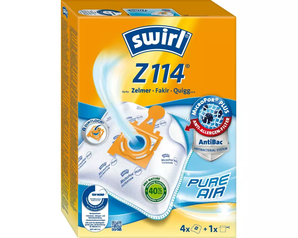 Swirl Staubfilterbeutel Z 114 4 Stück