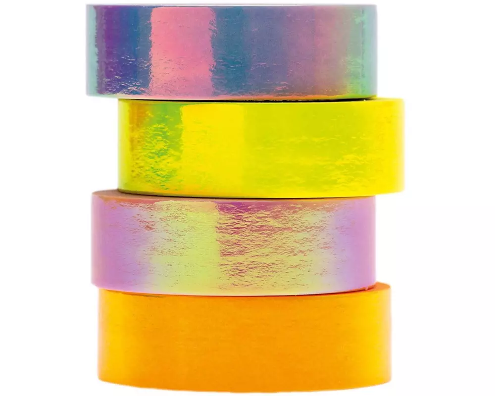 Rico Design Washi Tape Glänzend 4 Stück 1.5 cm x 5m