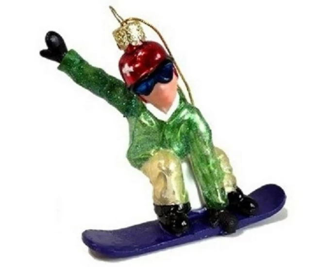 creanorm Weihnachtskugel Snowboarder Mehrfarbig