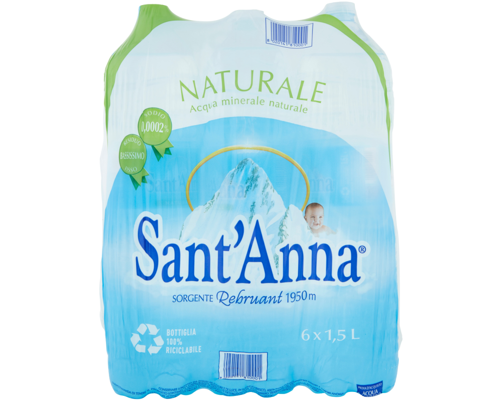 SANT ANNA Mineralwasser ohne Kohlensäure STSA15NT 150cl, 6 Stk.