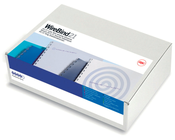 GBC Drahtbinderücken 12mm A4 IB165320 schwarz, 21 Ringe 100 Stück