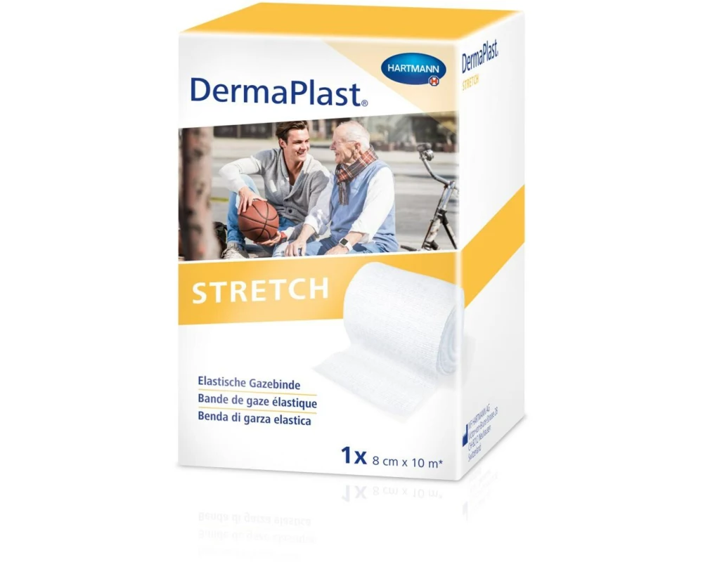DermaPlast Gazebinde Stretch 8 cm x 10 m 1 Stück