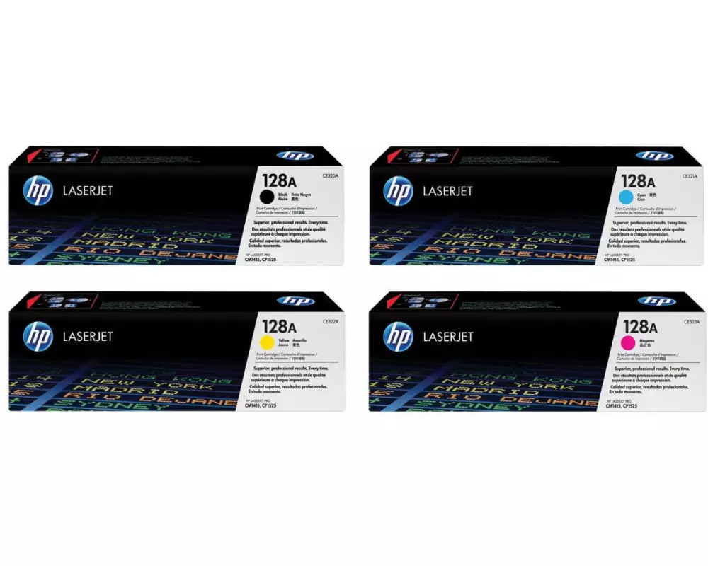 HP Rainbow Kit Nr. 128A (CE320A-CE323A) BL/C/M/Y