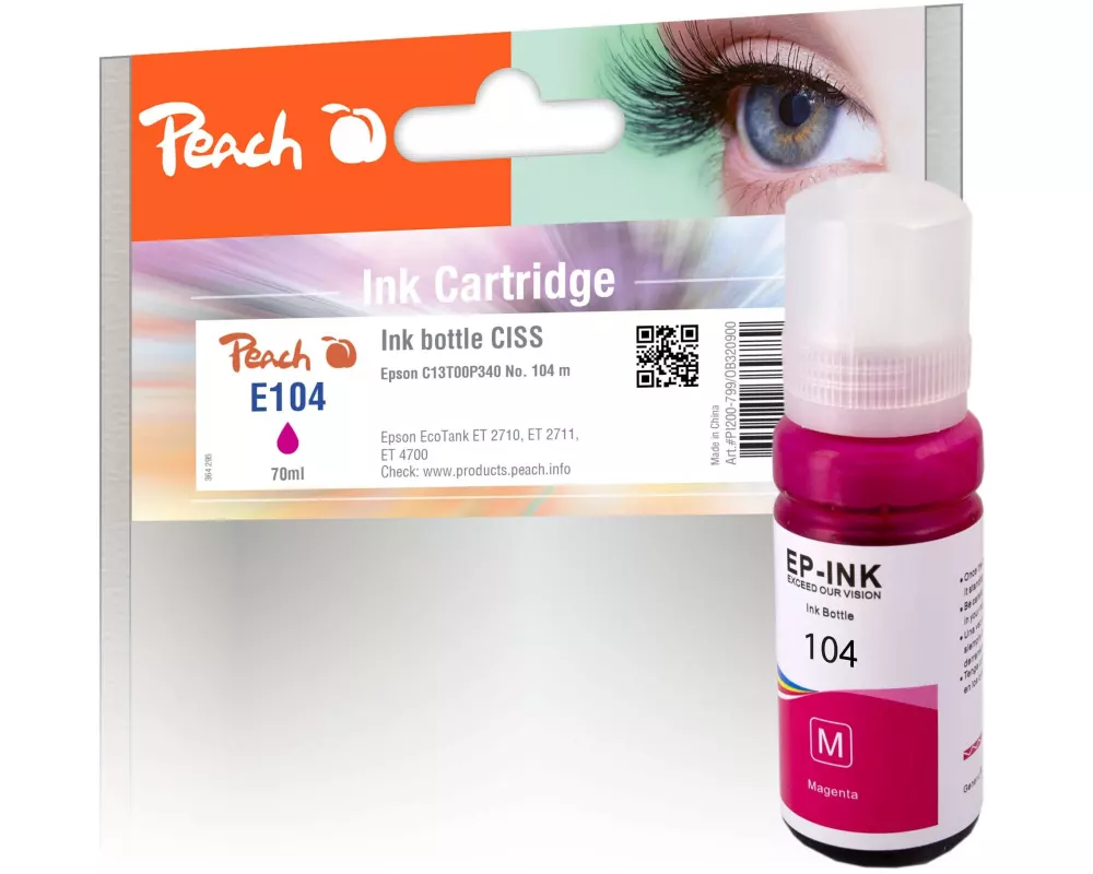 Peach Tinte Epson 104 (C13T00P340) Magenta