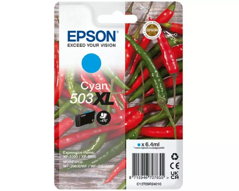 Epson Tinte Nr. 503XL / C13T09R24010 Cyan