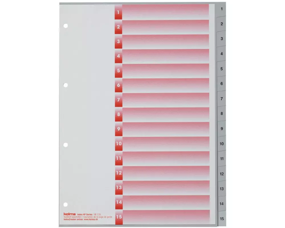 Kolma Register A4 KolmaFlex 1-15
