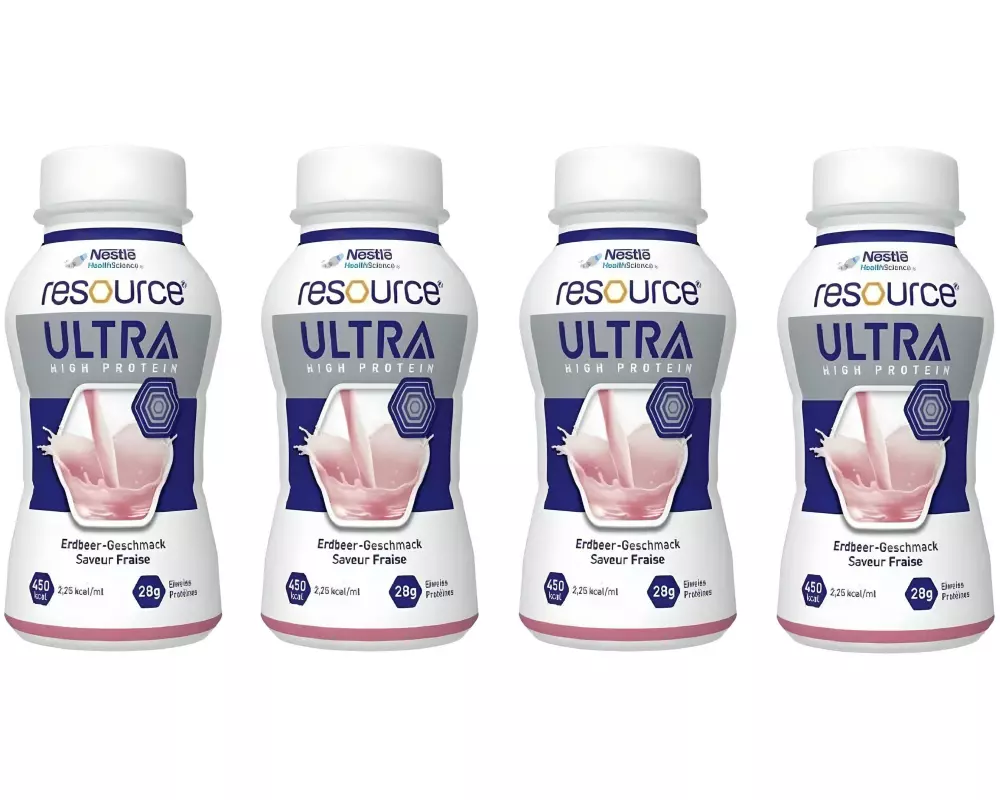 Resource Ultra + High Protein Erdbeer 4 x 200 ml