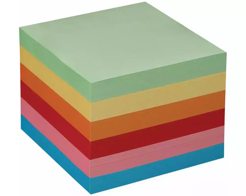 Büroline Notizzettel 90 x 90 mm Farbig, blanko, 700 Blatt