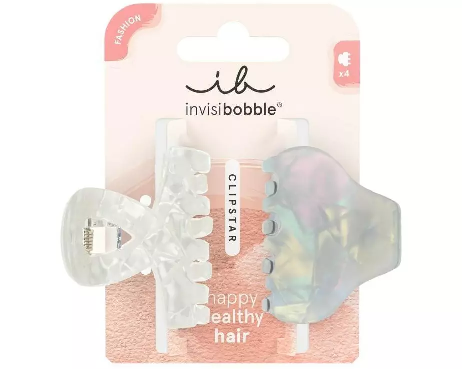 Invisibobble Haarklammer Invisibobble Clipstar M, Pearly Frost 2 Stück