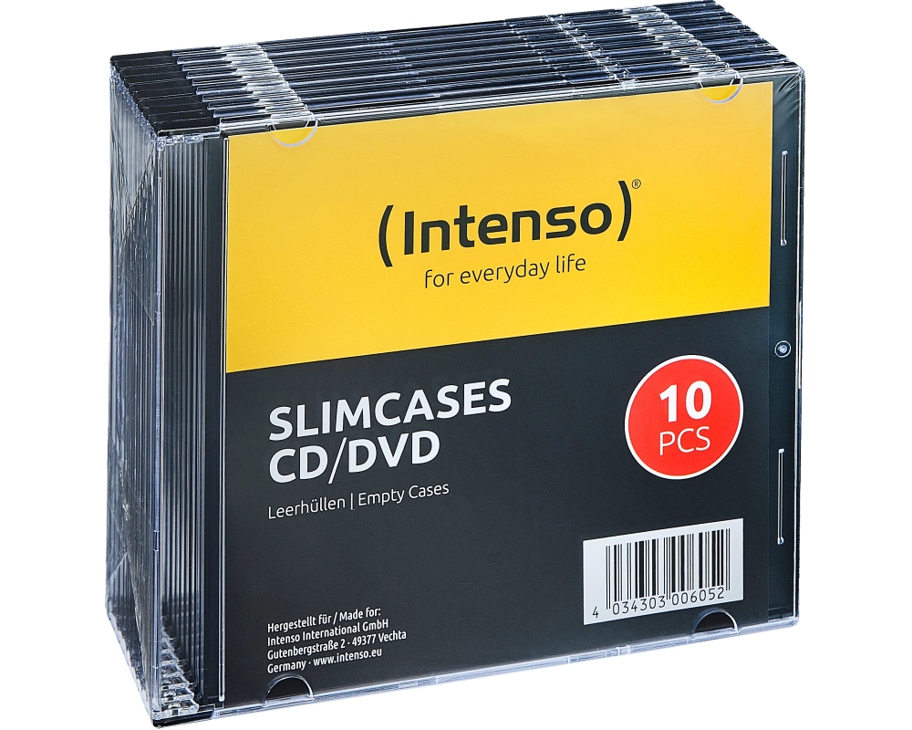 INTENSO CD / DVD Empty Slim Case 9001602 10 pcs.